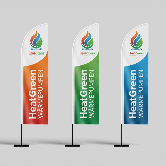 Außenwerbung Referenz HeatGreen GmbH – Heizung, Sanitär, Klima